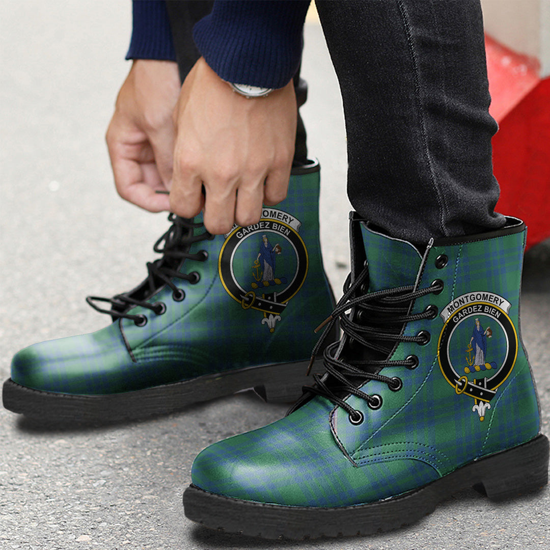 Montgomery Ancient Tartan Crest Leather Boots