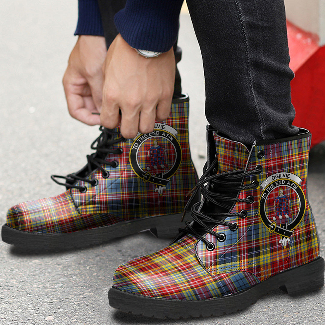 Ogilvie of Airlie Ancient Tartan Crest Leather Boots