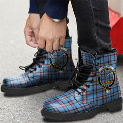 Elliot Ancient Tartan Crest Leather Boots