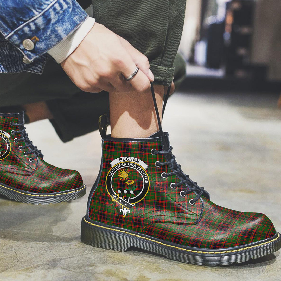 Buchan Modern Tartan Crest Leather Boots