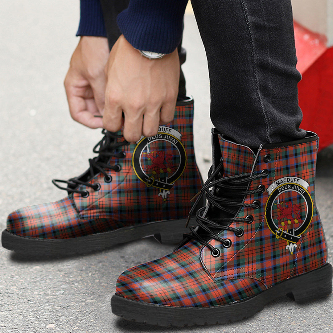 MacDuff Ancient Tartan Crest Leather Boots