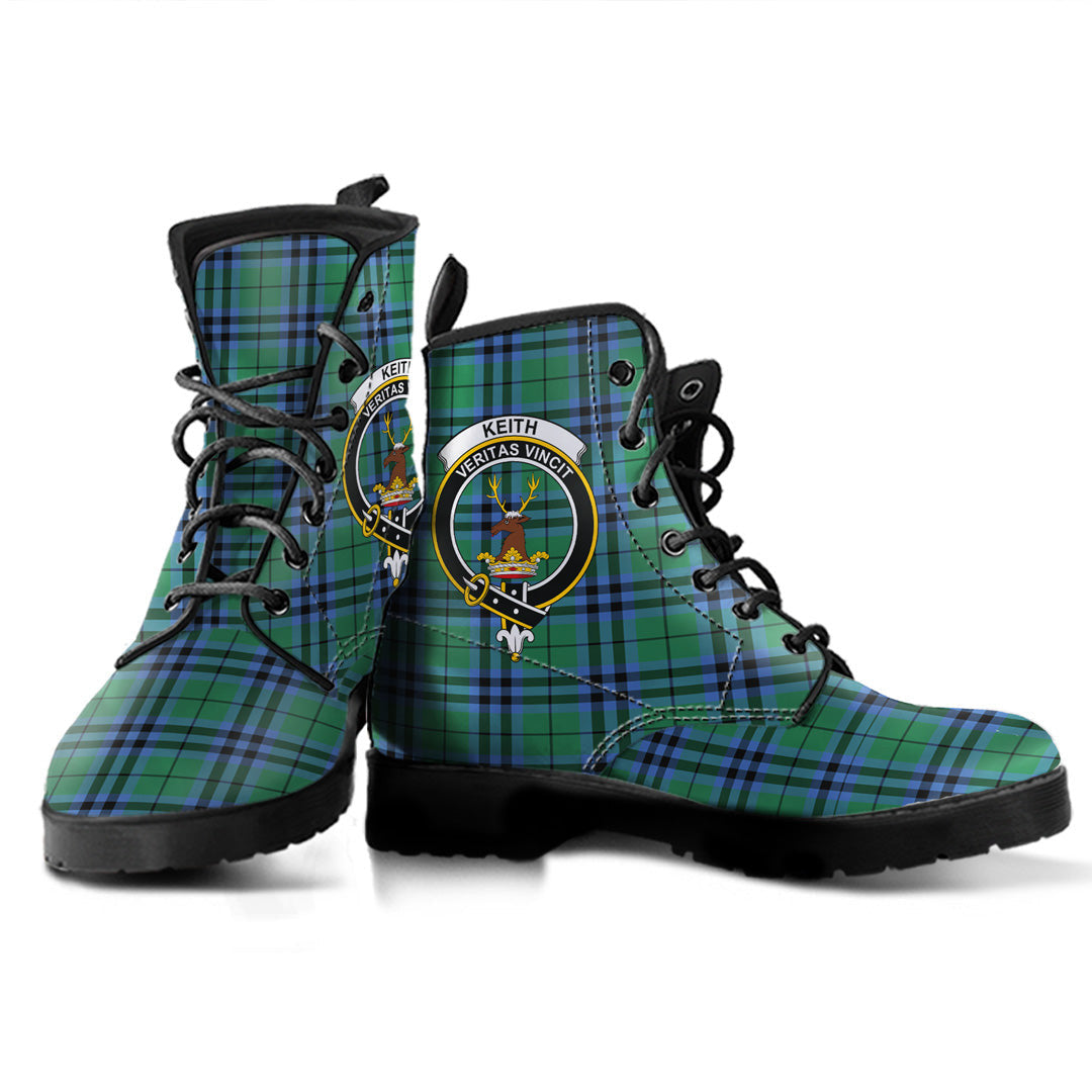 Keith Ancient Tartan Crest Leather Boots