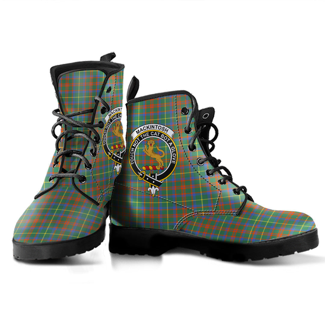 MacKintosh Hunting Ancient Tartan Crest Leather Boots