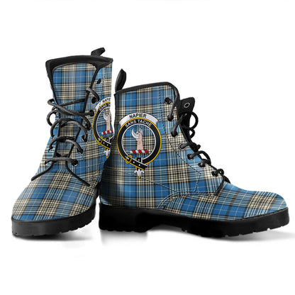 Napier Ancient Tartan Crest Leather Boots