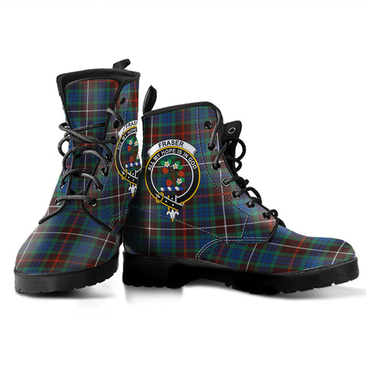 Fraser Hunting Ancient Tartan Crest Leather Boots