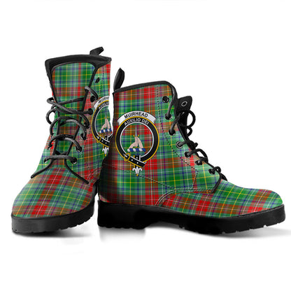 Muirhead Tartan Crest Leather Boots