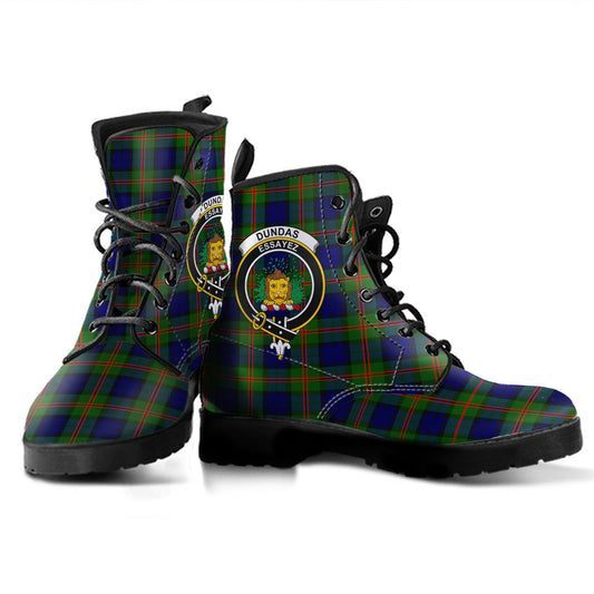 Dundas Modern 02 Tartan Crest Leather Boots