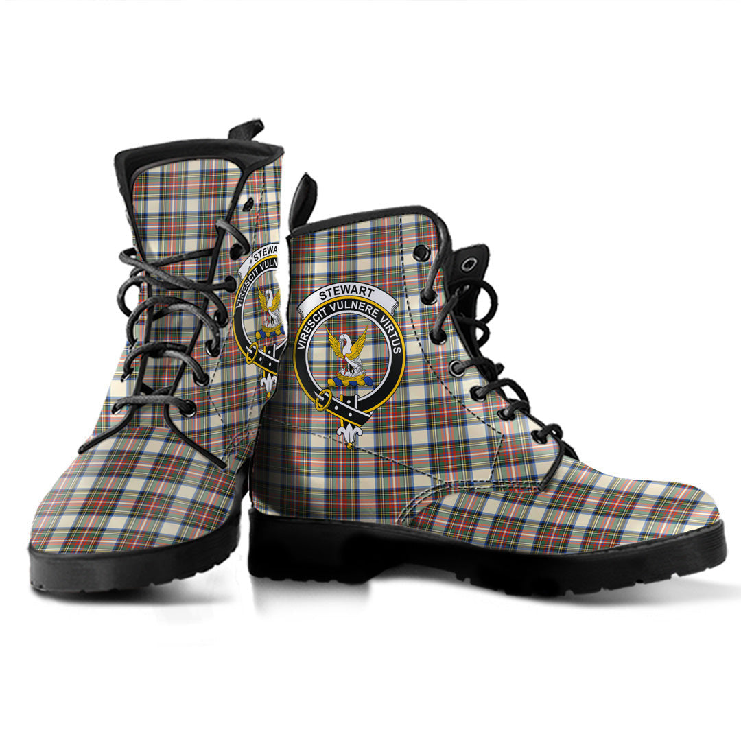 Stewart Dress Ancient Tartan Crest Leather Boots