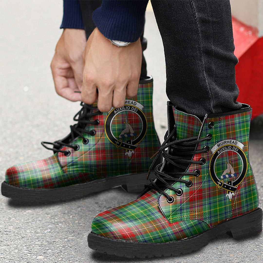 Muirhead Tartan Crest Leather Boots