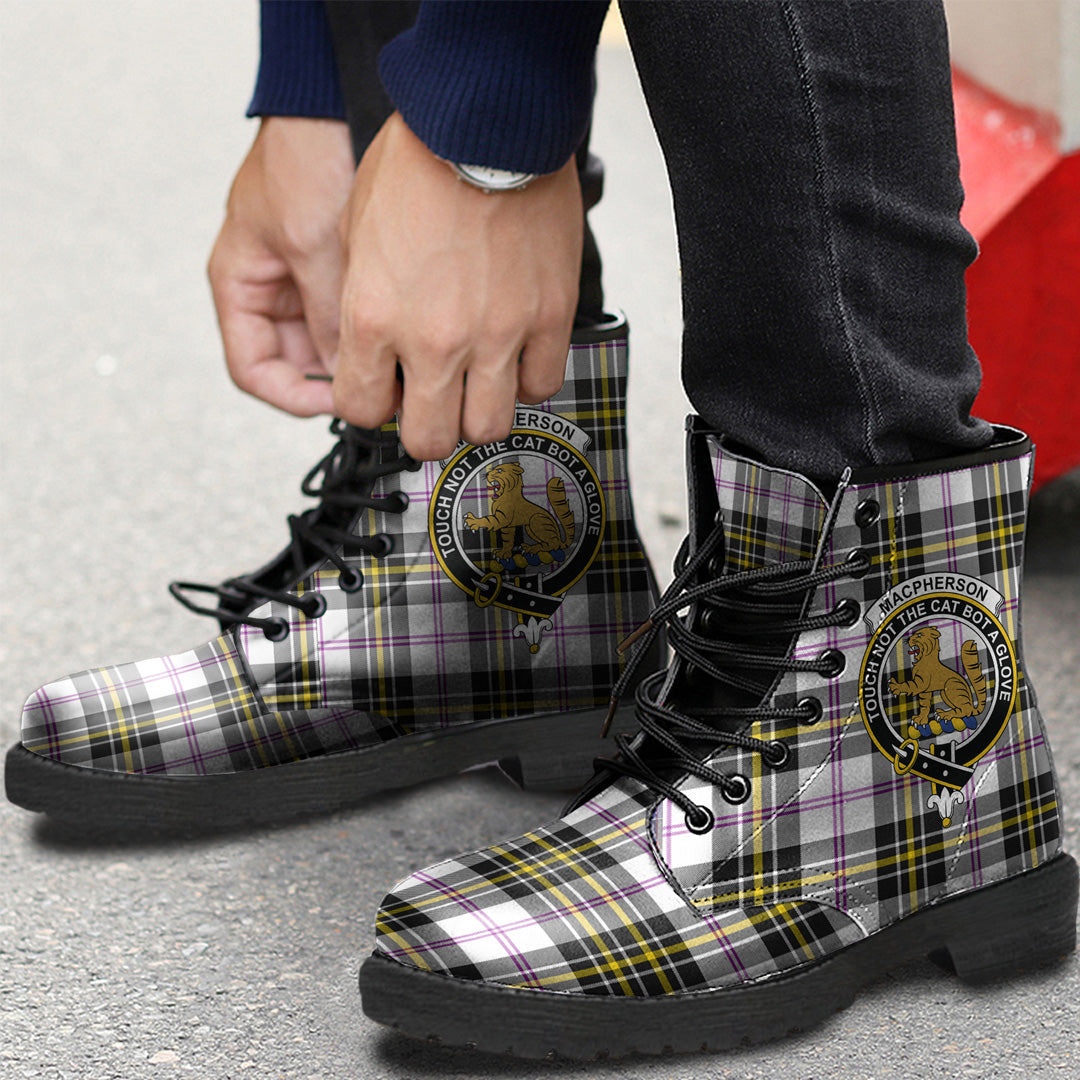 MacPherson Dress Modern Tartan Crest Leather Boots