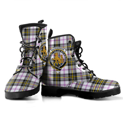 MacPherson Dress Modern Tartan Crest Leather Boots