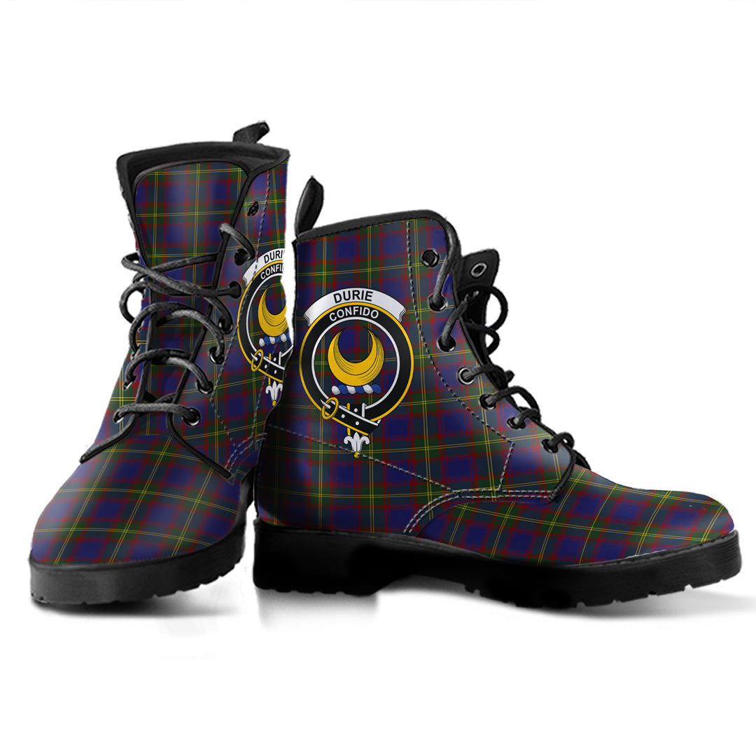 Durie Tartan Crest Leather Boots