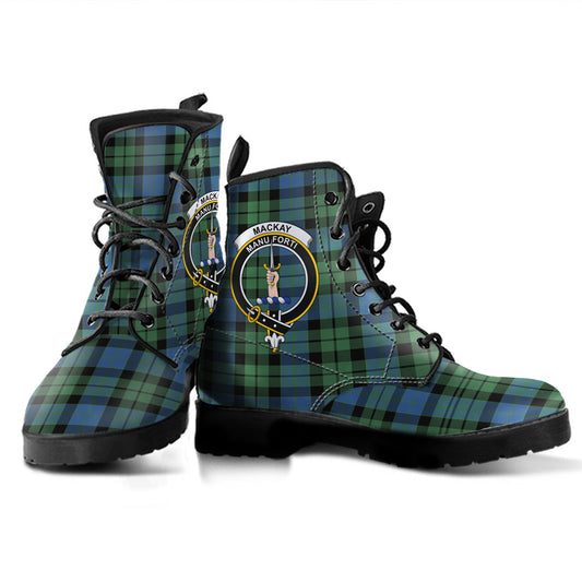 MacKay Ancient Tartan Crest Leather Boots