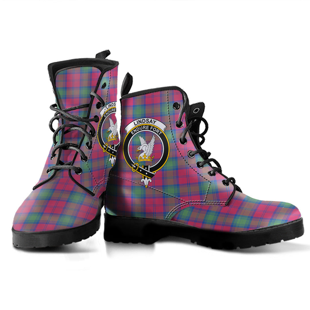 Lindsay Ancient Tartan Crest Leather Boots