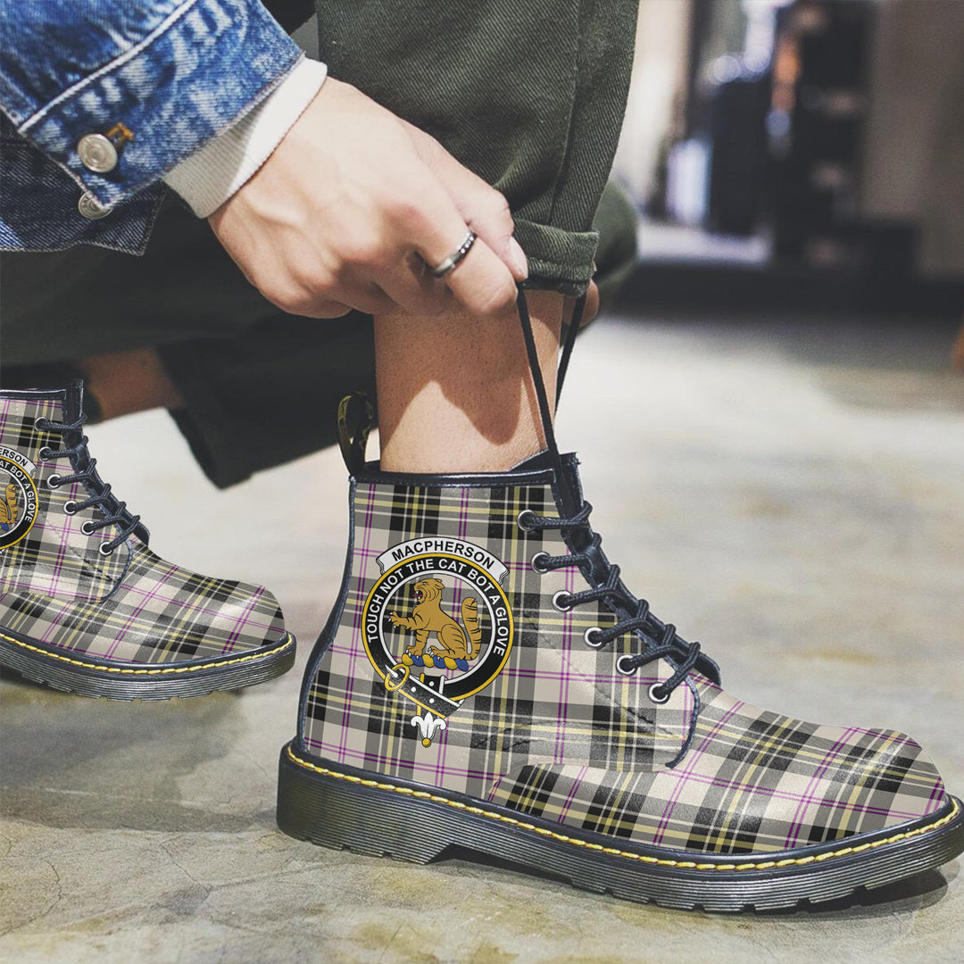 MacPherson Dress Ancient Tartan Crest Leather Boots