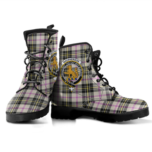 MacPherson Dress Ancient Tartan Crest Leather Boots