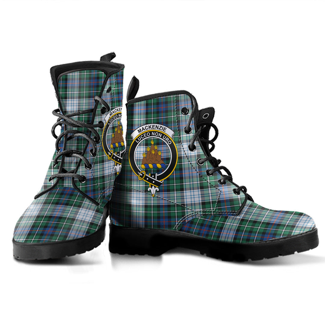 MacKenzie Dress Ancient Tartan Crest Leather Boots