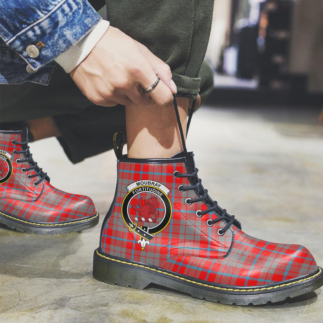 Moubray Tartan Crest Leather Boots