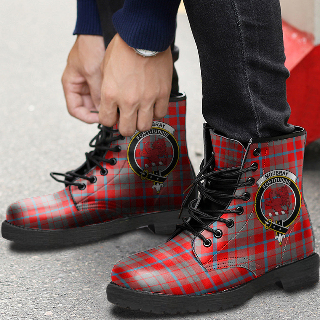 Moubray Tartan Crest Leather Boots