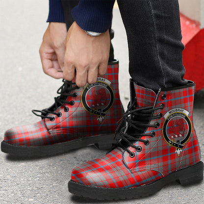 Moubray Tartan Crest Leather Boots