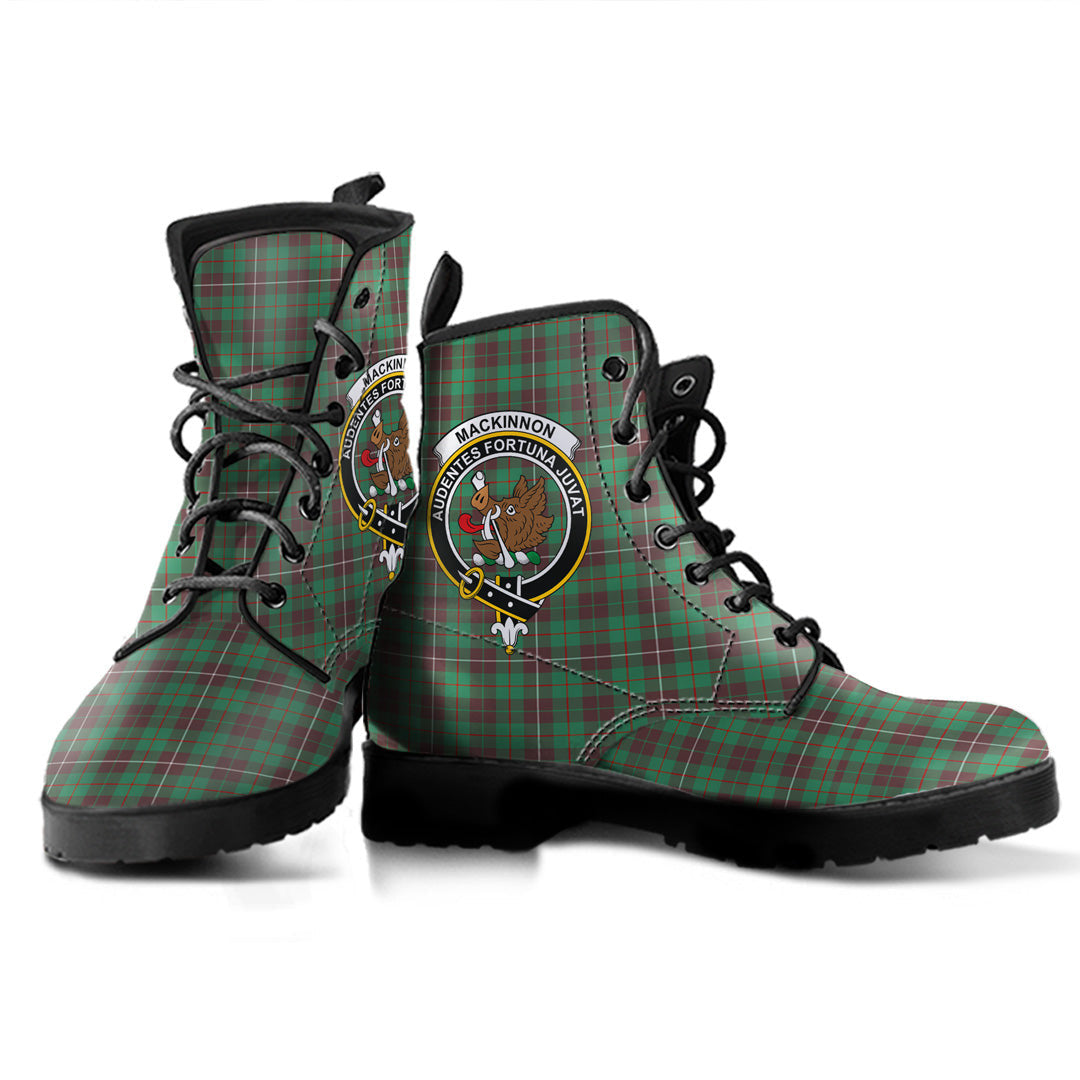 MacKinnon Hunting Ancient Tartan Crest Leather Boots