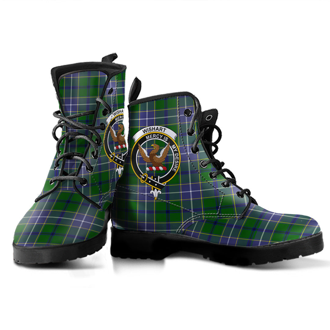 Wishart Hunting Modern Tartan Crest Leather Boots