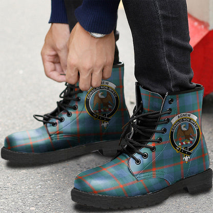 Agnew Ancient Tartan Crest Leather Boots