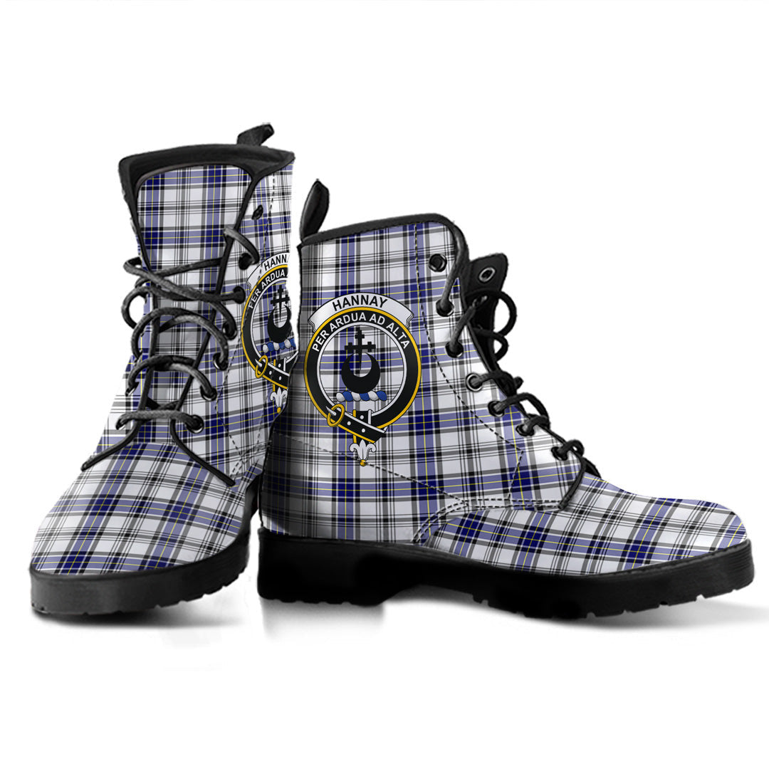 Hannay Modern Tartan Crest Leather Boots