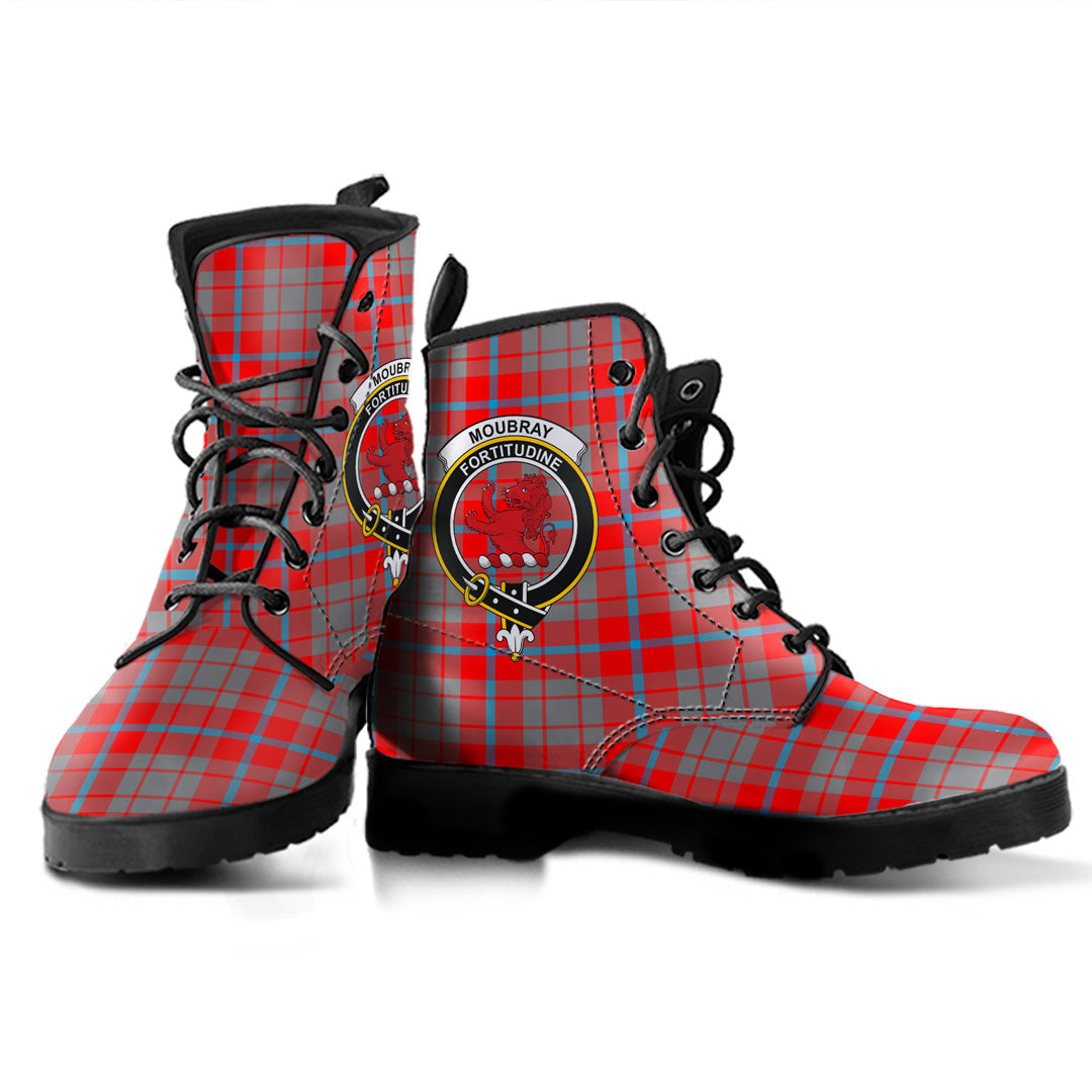 Moubray Tartan Crest Leather Boots