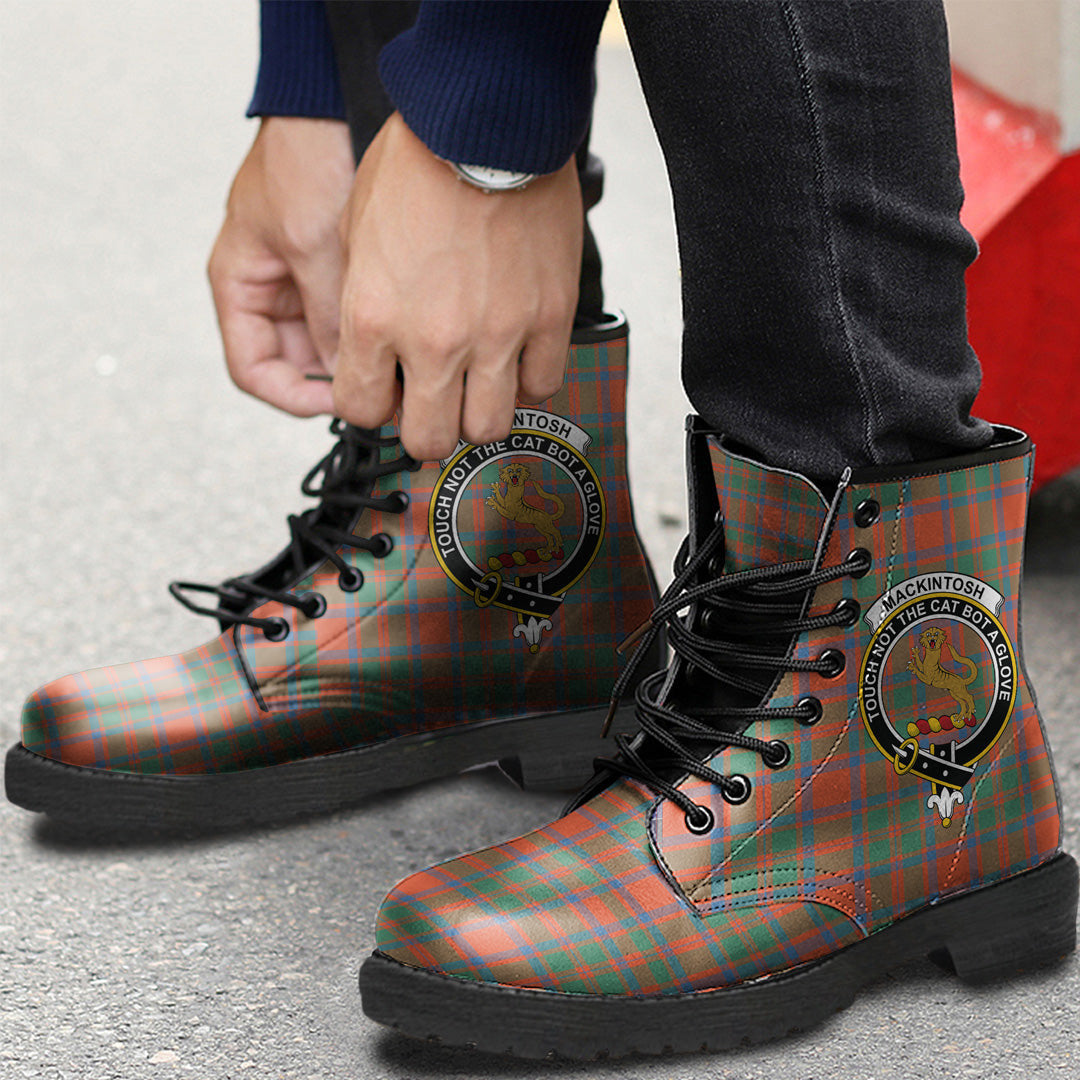 MacKintosh Ancient Tartan Crest Leather Boots