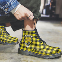 MacLeod of Lewis Modern Tartan Crest Leather Boots