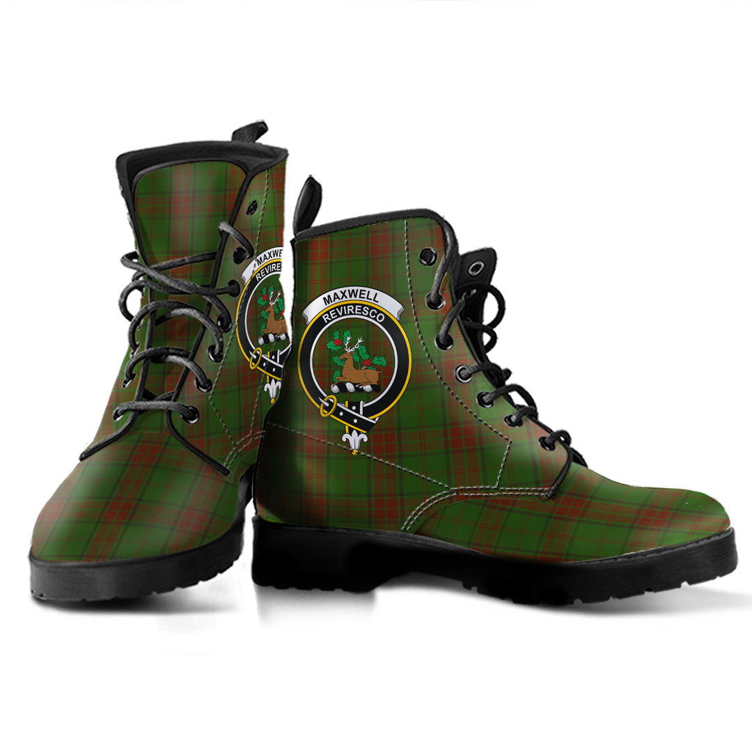 Maxwell Hunting Tartan Crest Leather Boots