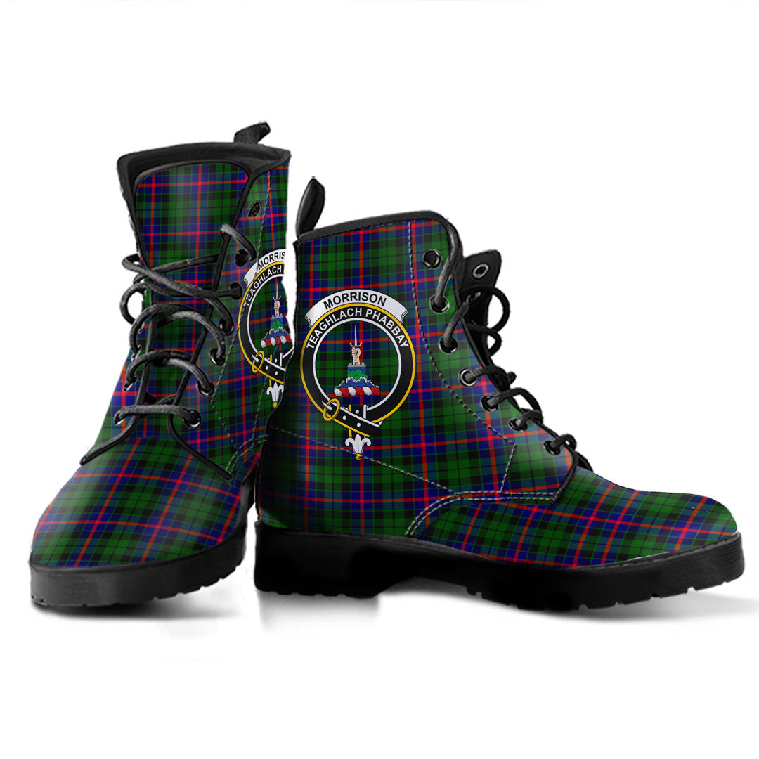 Morrison Modern Tartan Crest Leather Boots