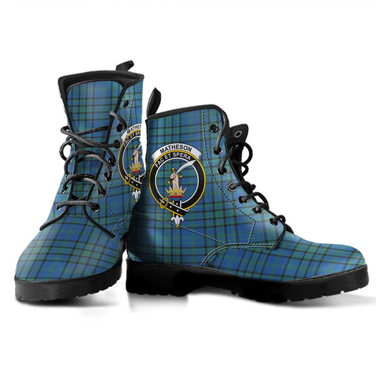 Matheson Hunting Ancient Tartan Crest Leather Boots