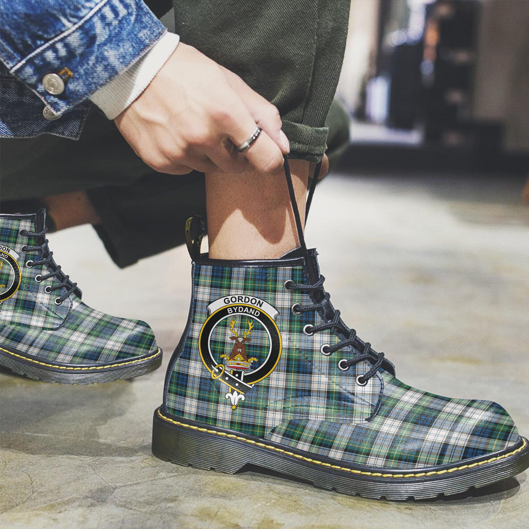 Gordon Dress Ancient Tartan Crest Leather Boots