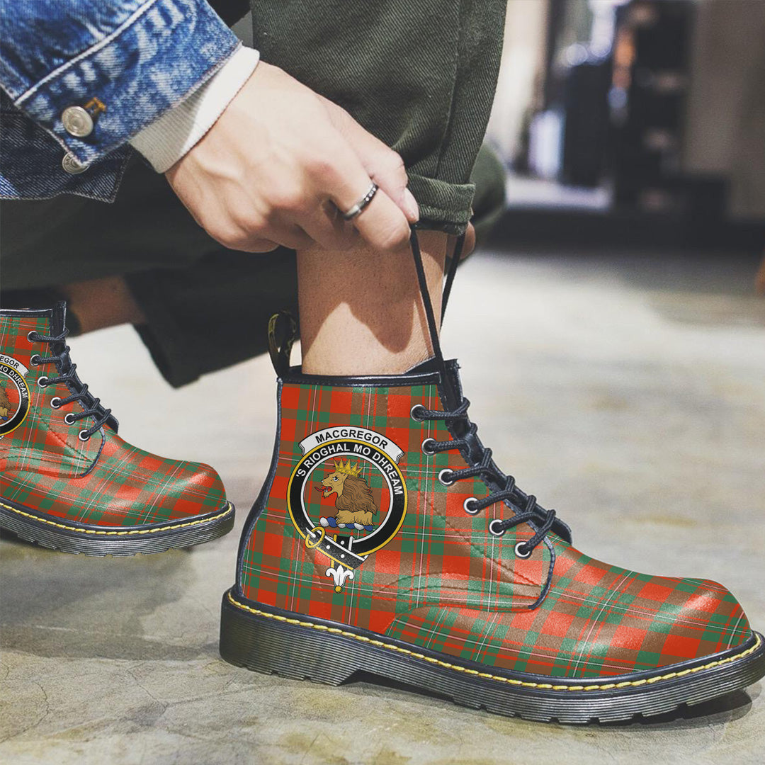 MacGregor Ancient Tartan Crest Leather Boots