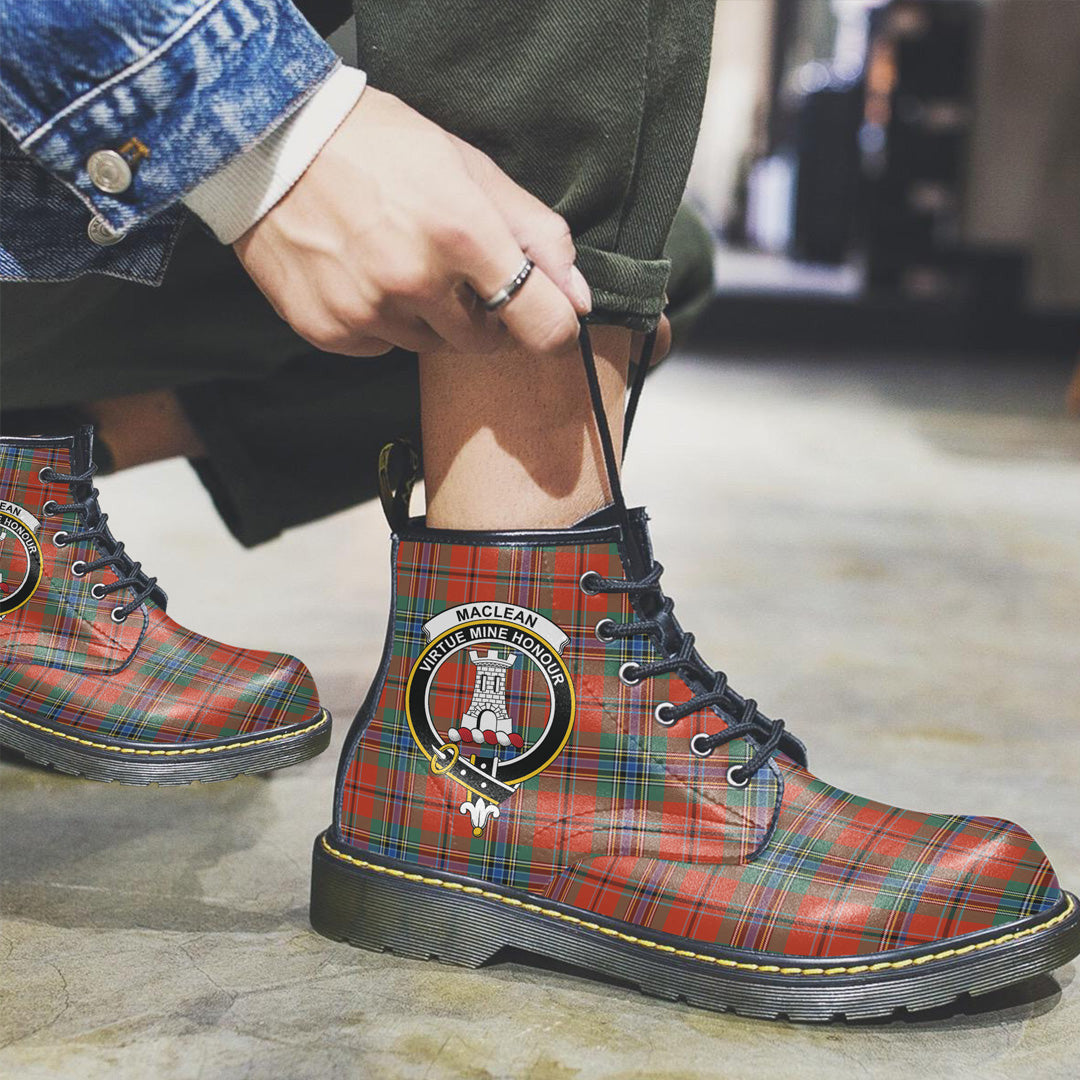 MacLean of Duart Ancient Tartan Crest Leather Boots