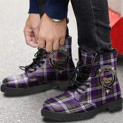 MacDonald Dress Modern Tartan Crest Leather Boots