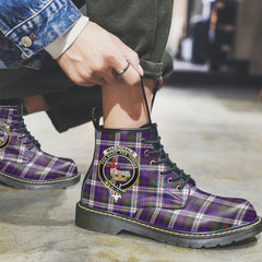 MacDonald Dress Modern Tartan Crest Leather Boots