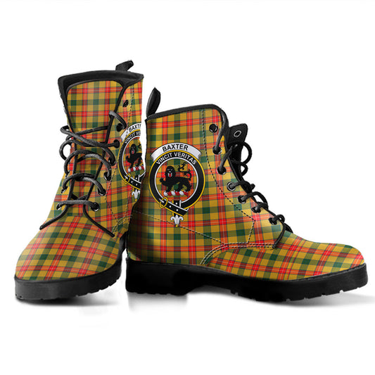 Baxter Tartan Crest Leather Boots