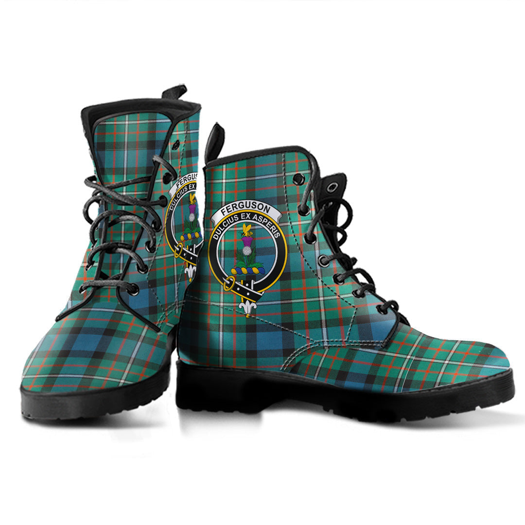 FERGUSON ANCIENT Tartan Crest Leather Boots