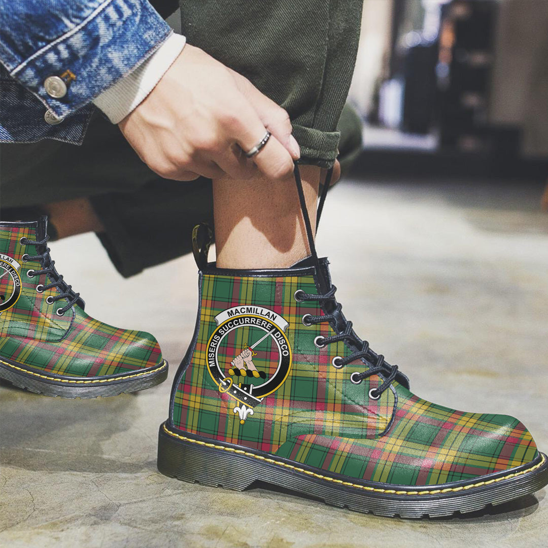 MacMillan Old Ancient Tartan Crest Leather Boots