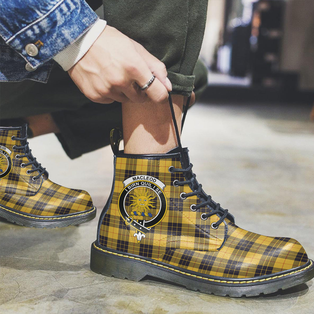 MacLeod of Lewis Ancient Tartan Crest Leather Boots