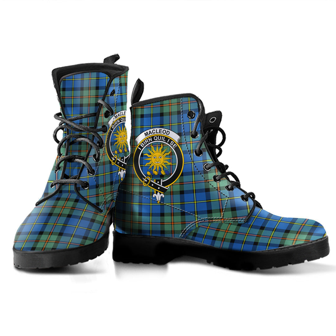 MacLeod of Harris Ancient Tartan Crest Leather Boots