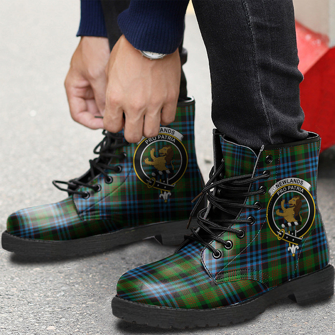 Newlands of Lauriston Tartan Crest Leather Boots