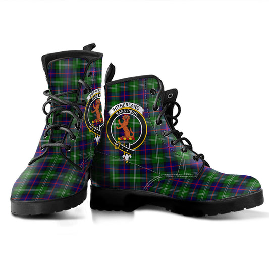 Sutherland Modern Tartan Crest Leather Boots