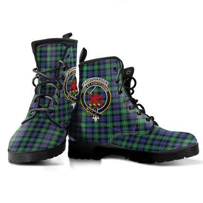 Farquharson Ancient Tartan Crest Leather Boots