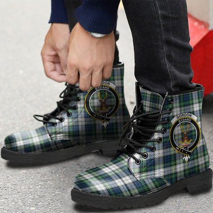 Gordon Dress Ancient Tartan Crest Leather Boots