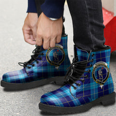 McKerrell Tartan Crest Leather Boots