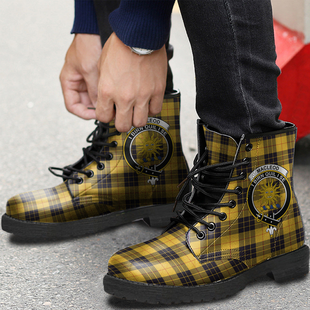 MacLeod of Lewis Ancient Tartan Crest Leather Boots